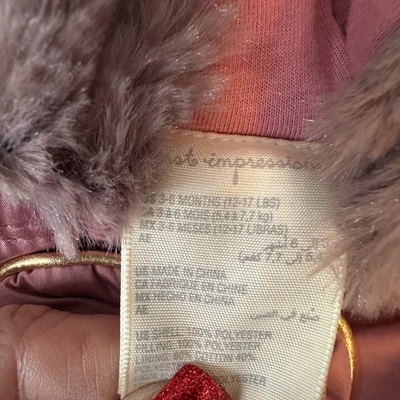 FIRST IMPRESSIONS Baby Girl Bow Faux-Fur Trim Snowsuit. Size 3-6 months. - Picture 7 of 7